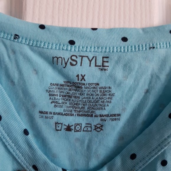 Plus Size Polka Dot Tank Top - Picture 2 of 3